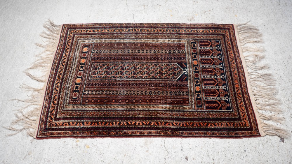 Afghan Baluch Prayer Rug 5'10