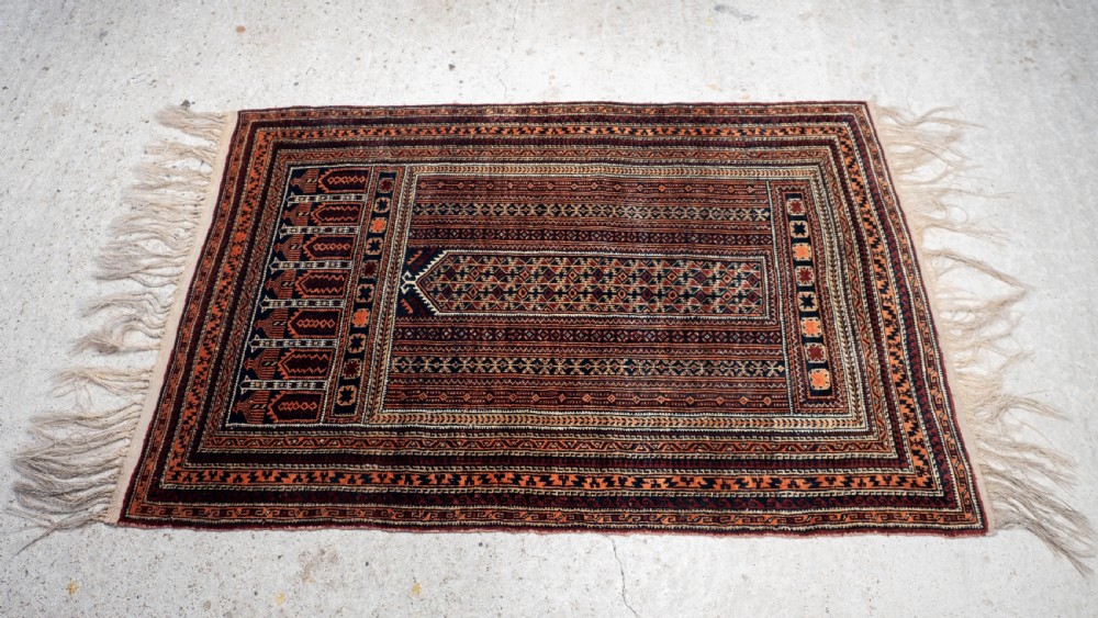 Afghan Baluch Prayer Rug 5'10