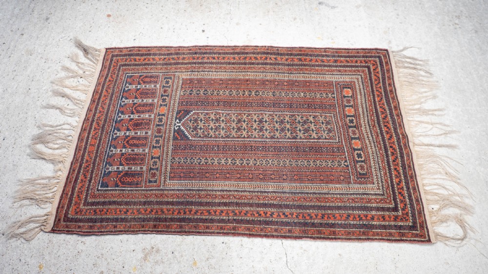 Afghan Baluch Prayer Rug 5'10