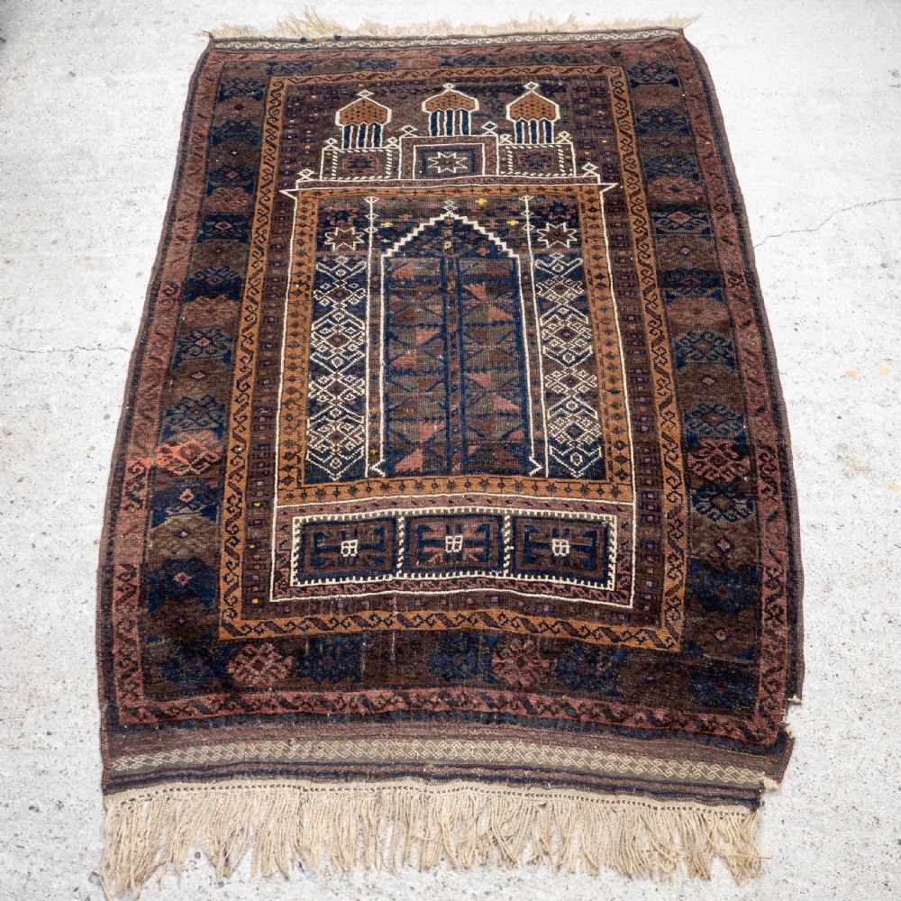 Afghan Baluch Prayer Rug C1900 5'6.5