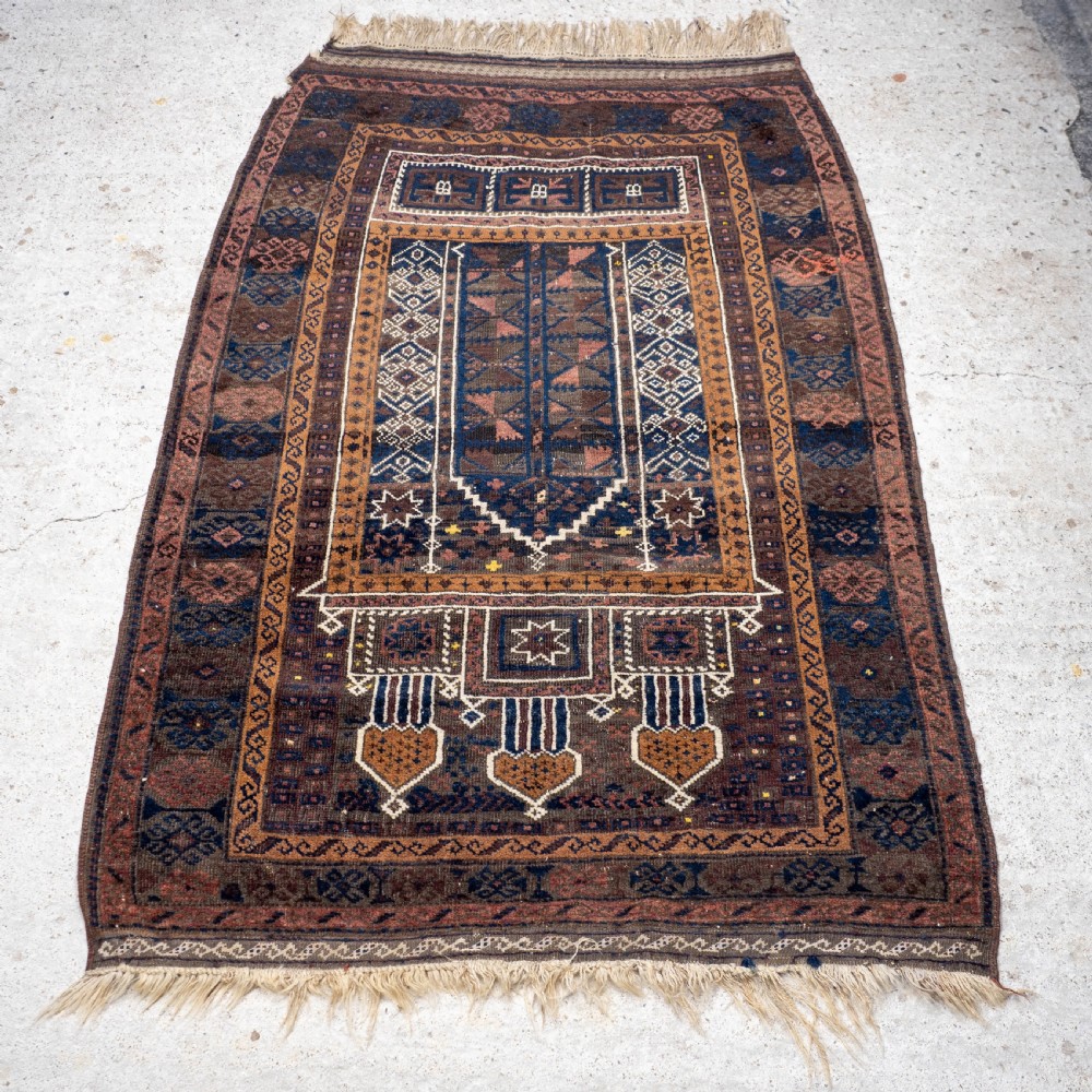 Afghan Baluch Prayer Rug C1900 5'6.5