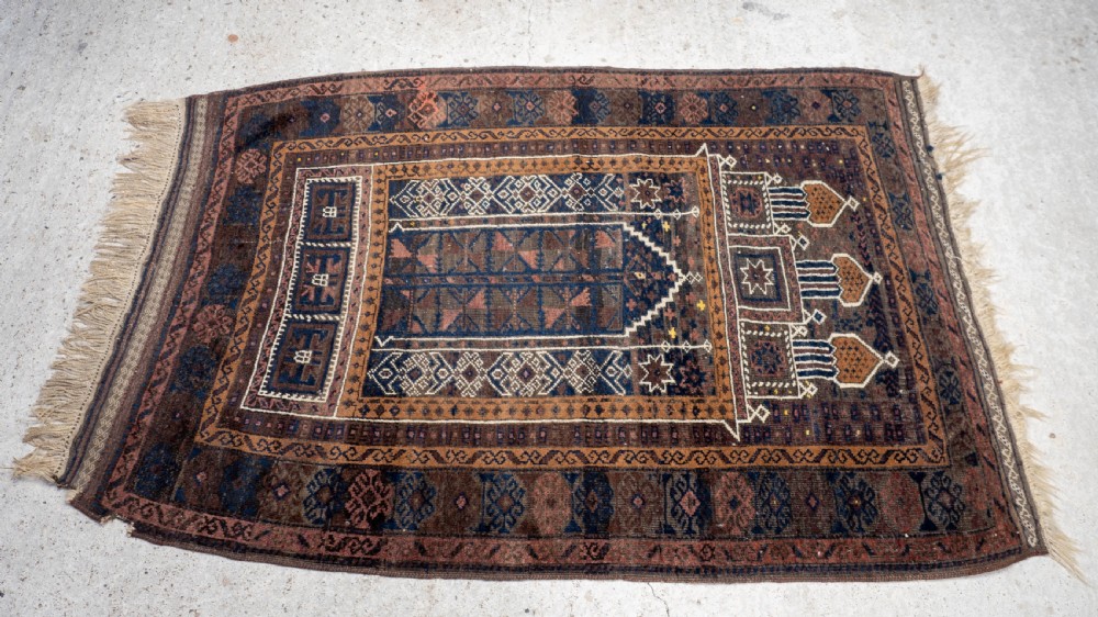 Afghan Baluch Prayer Rug C1900 5'6.5