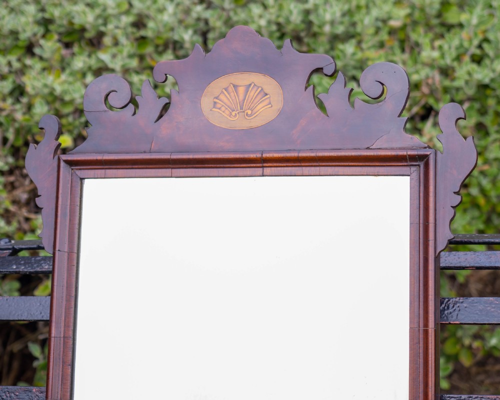 Georgian Fretwork Inlaid Mahogany Pier Glass Wall Mirror View III