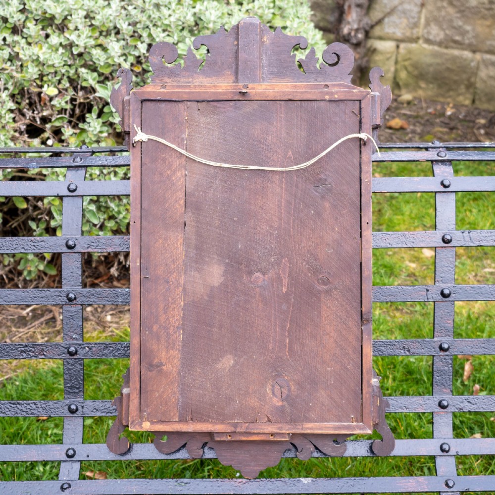 Georgian Fretwork Inlaid Mahogany Pier Glass Wall Mirror View IX