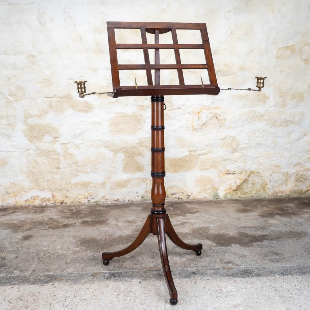 Regency Mahogany Adjustable Music Stand (Georgian George III IV)
