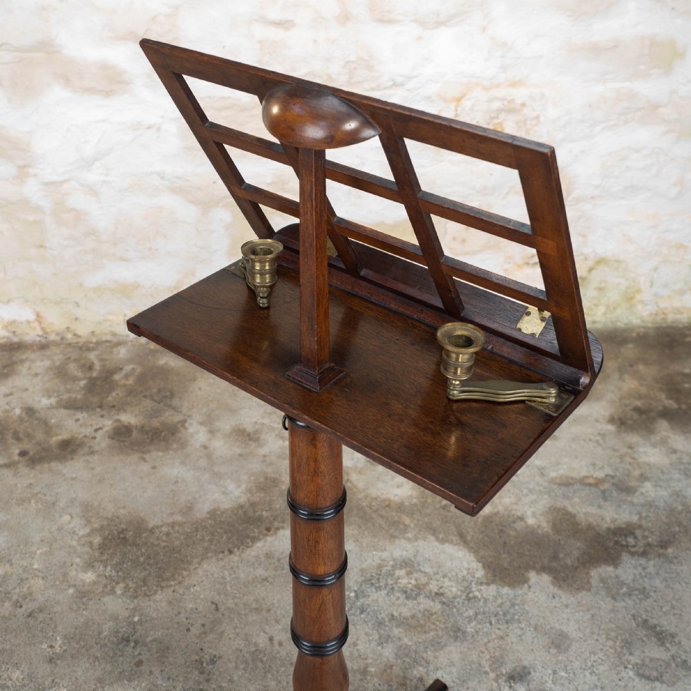 Regency Mahogany Adjustable Music Stand (Georgian George III IV) View II