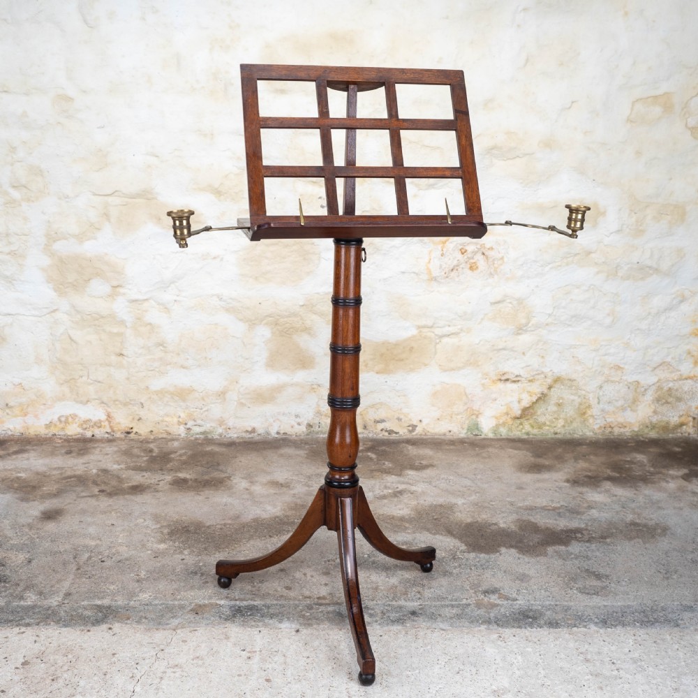 Regency Mahogany Adjustable Music Stand (Georgian George III IV) View III