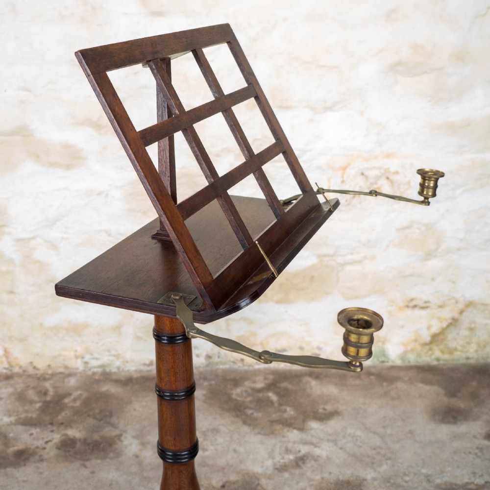 Regency Mahogany Adjustable Music Stand (Georgian George III IV) View IV