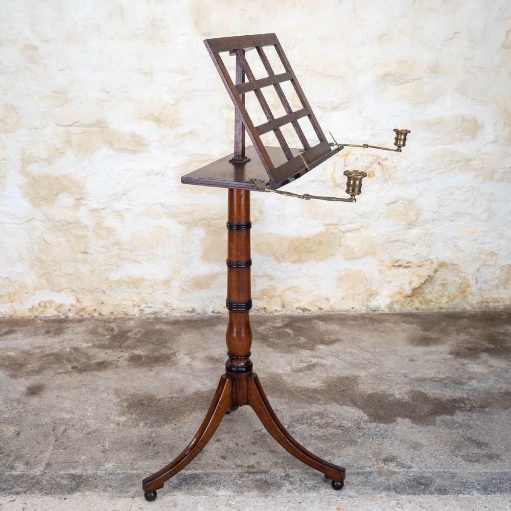 Regency Mahogany Adjustable Music Stand (Georgian George III IV) View V