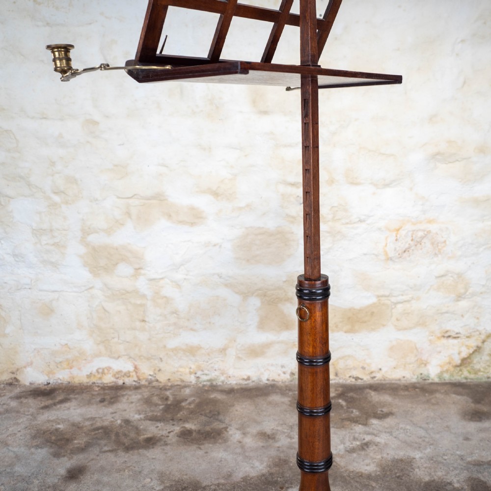 Regency Mahogany Adjustable Music Stand (Georgian George III IV) View VI