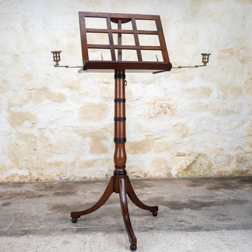 Regency Mahogany Adjustable Music Stand (Georgian George III IV) View VII