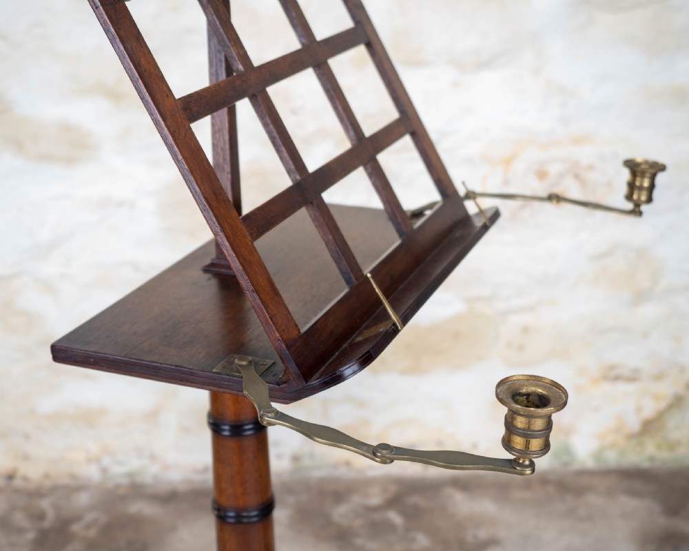 Regency Mahogany Adjustable Music Stand (Georgian George III IV) View X
