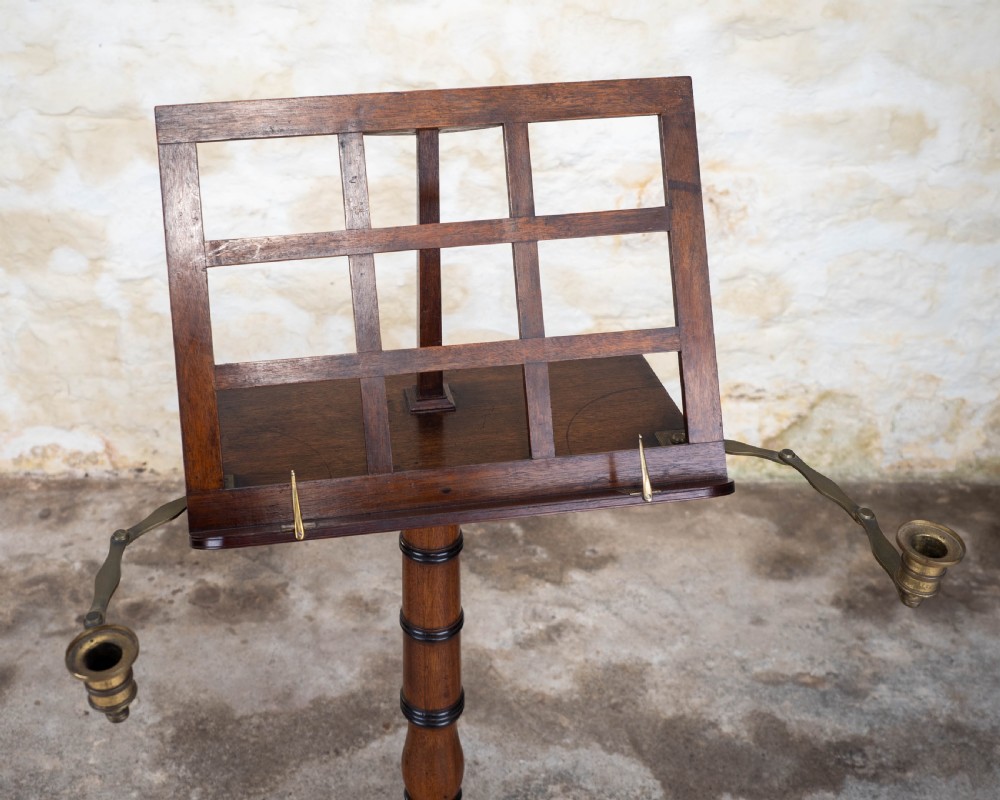 Regency Mahogany Adjustable Music Stand (Georgian George III IV) View XI