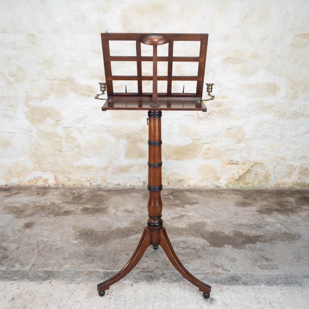 Regency Mahogany Adjustable Music Stand (Georgian George III IV) View XII