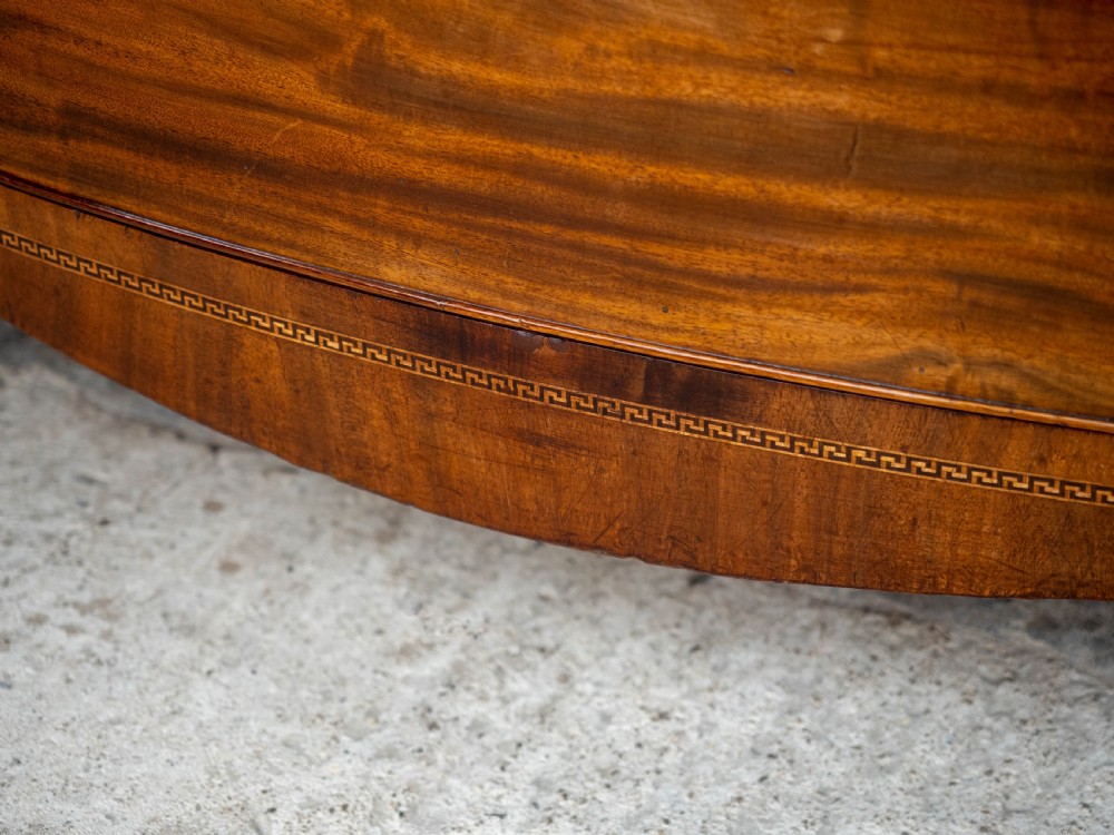 Regency Mahogany Inlaid Bow Front Chest of Drawers View VII