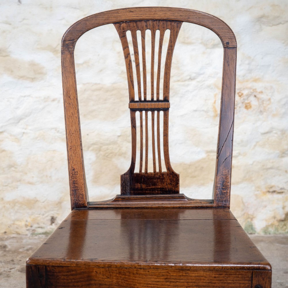 Georgian Hepplewhite Elm Country Dining Chair C1750 View III