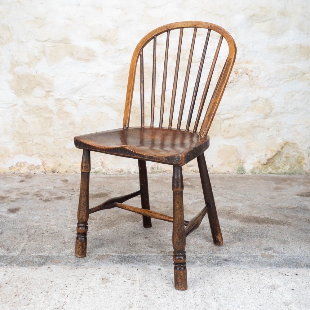 Early C19th Elm & Ash Country Windsor Chair (Georgian) View VI