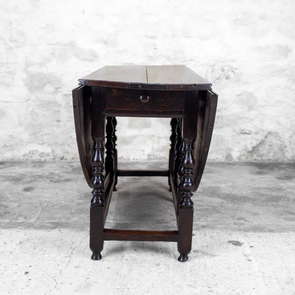 Charles II Elm & Oak Gateleg Country Dining Table View VI