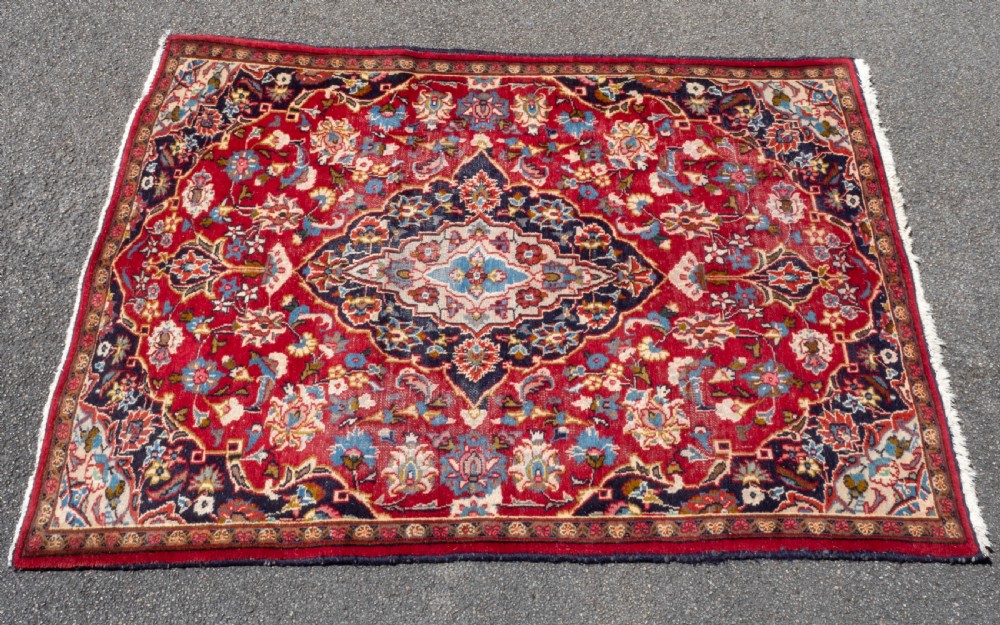 Persian Mashad Handwoven Oriental Rug 6'4