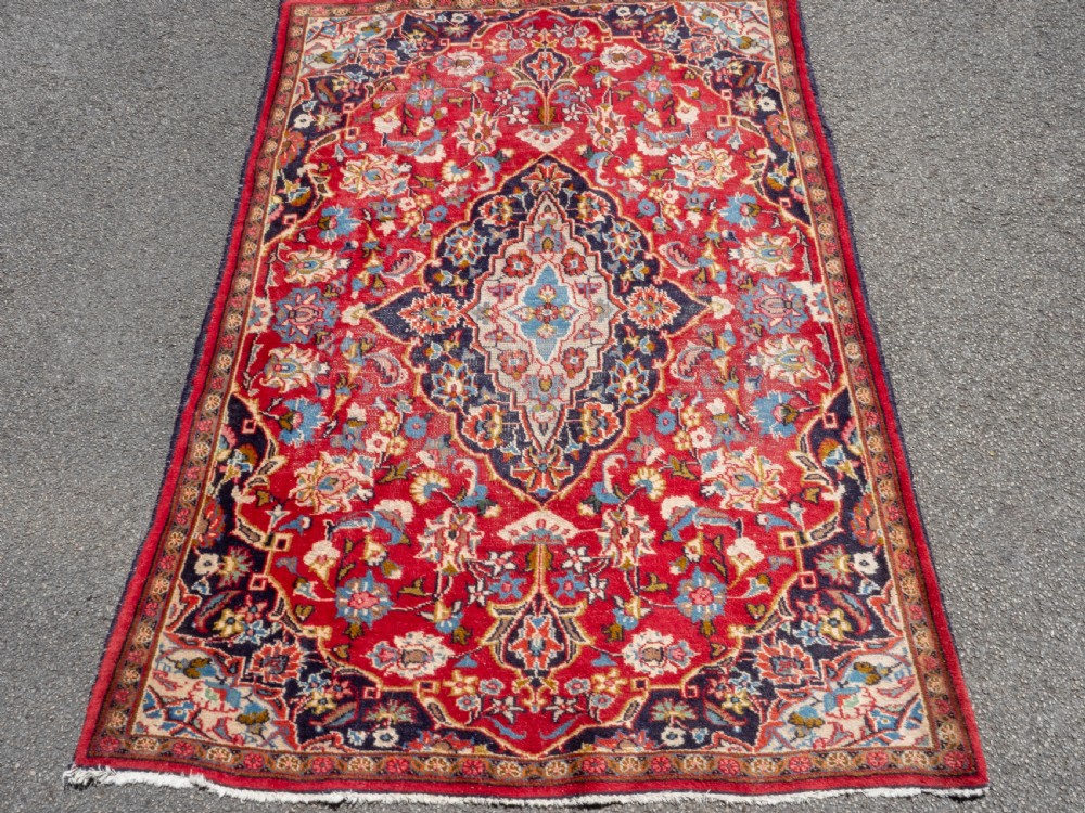 Persian Mashad Handwoven Oriental Rug 6'4