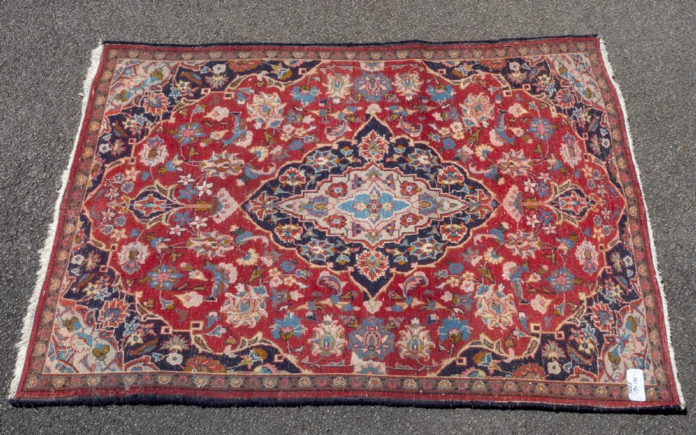 Persian Mashad Handwoven Oriental Rug 6'4