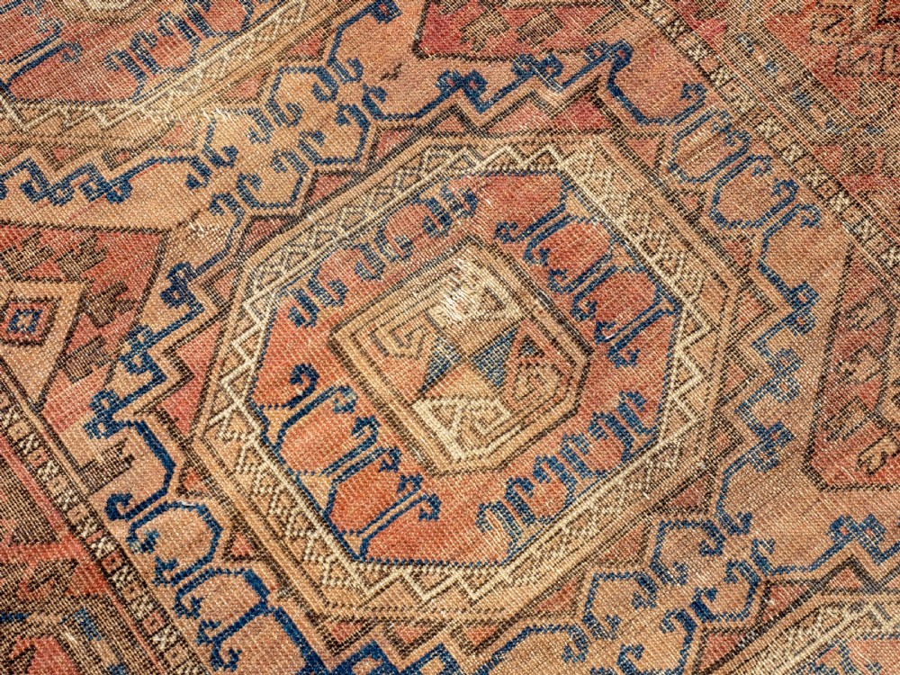 Afghan Tekke Bokhara Handwoven Oriental Rug 4'11