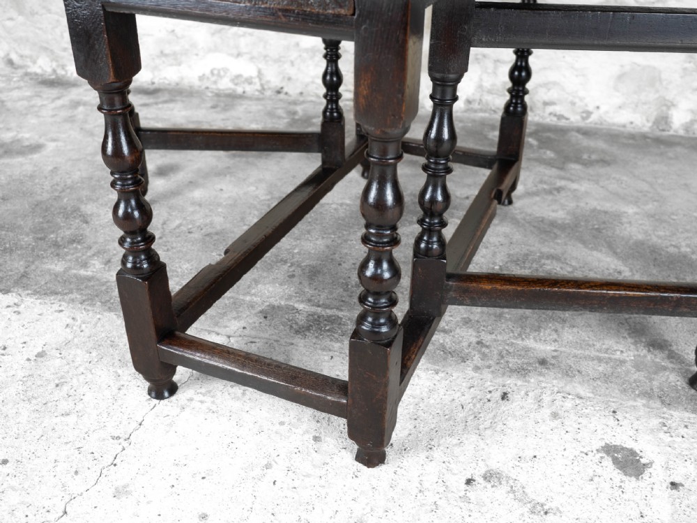Charles II Elm & Oak Gateleg Country Dining Table (Carolean) View VIII