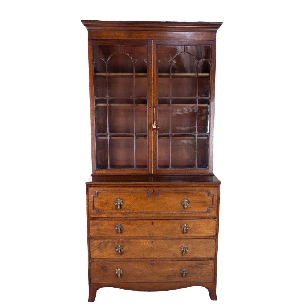 Regency Mahogany Secretaire Bookcase (Georgian George III IV)