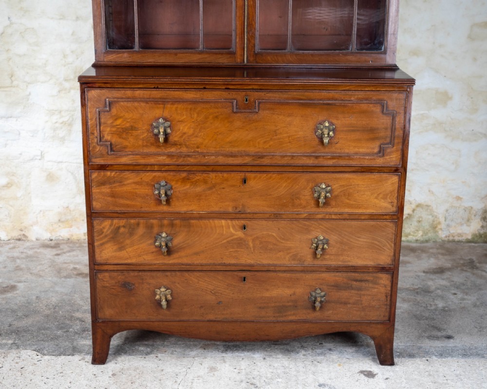 Regency Mahogany Secretaire Bookcase (Georgian George III IV) View II
