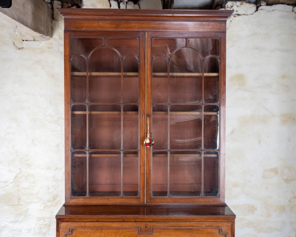 Regency Mahogany Secretaire Bookcase (Georgian George III IV) View III