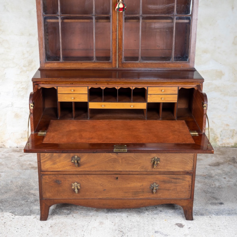 Regency Mahogany Secretaire Bookcase (Georgian George III IV) View V