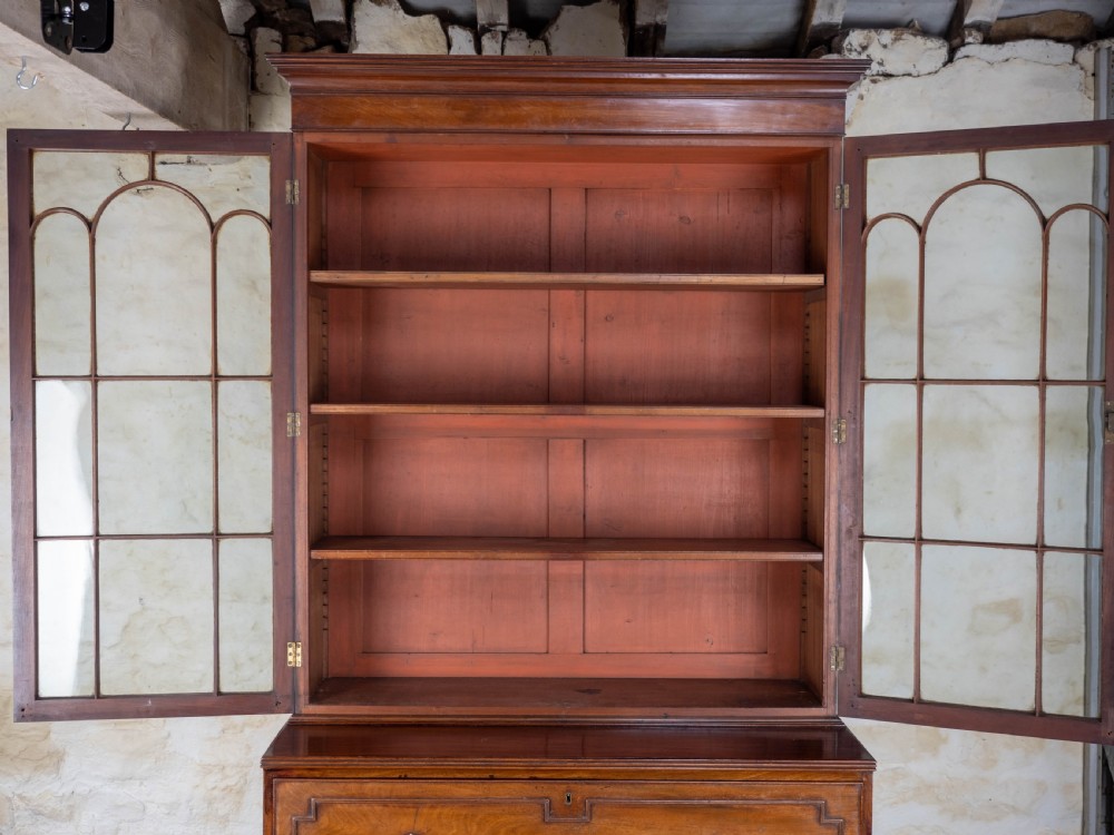 Regency Mahogany Secretaire Bookcase (Georgian George III IV) View VI