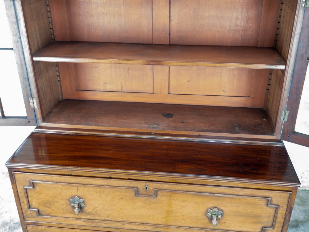 Regency Mahogany Secretaire Bookcase (Georgian George III IV) View VII