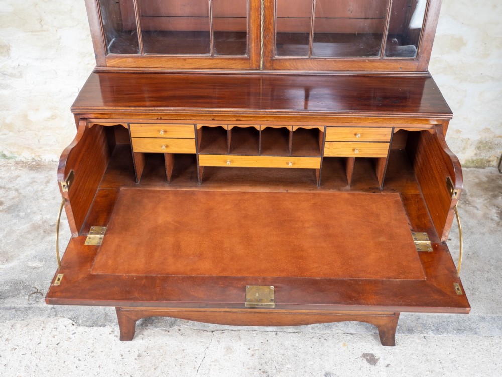 Regency Mahogany Secretaire Bookcase (Georgian George III IV) View VIII