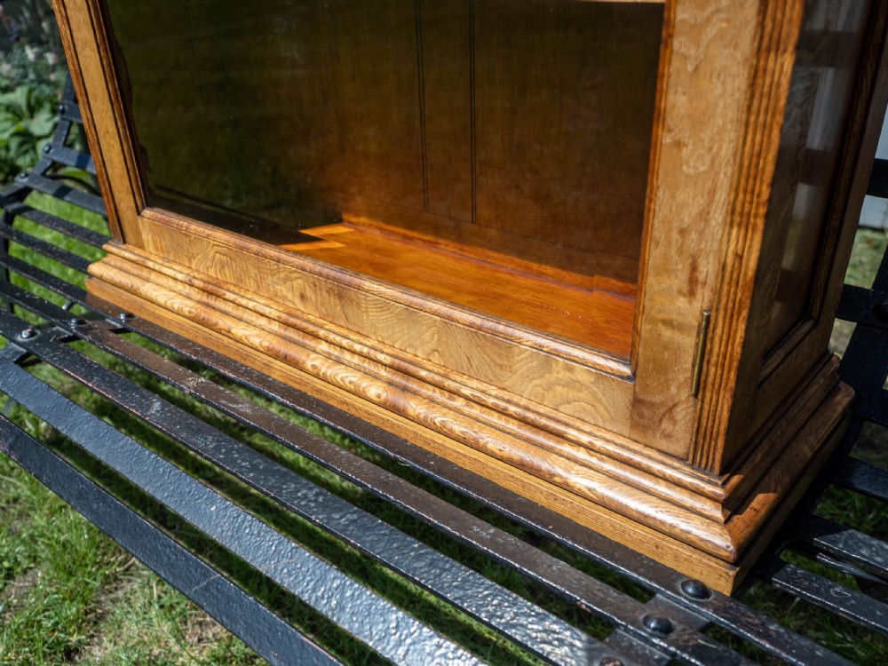 Burr Elm Georgian Style Wall Hanging Display Cabinet View VIII
