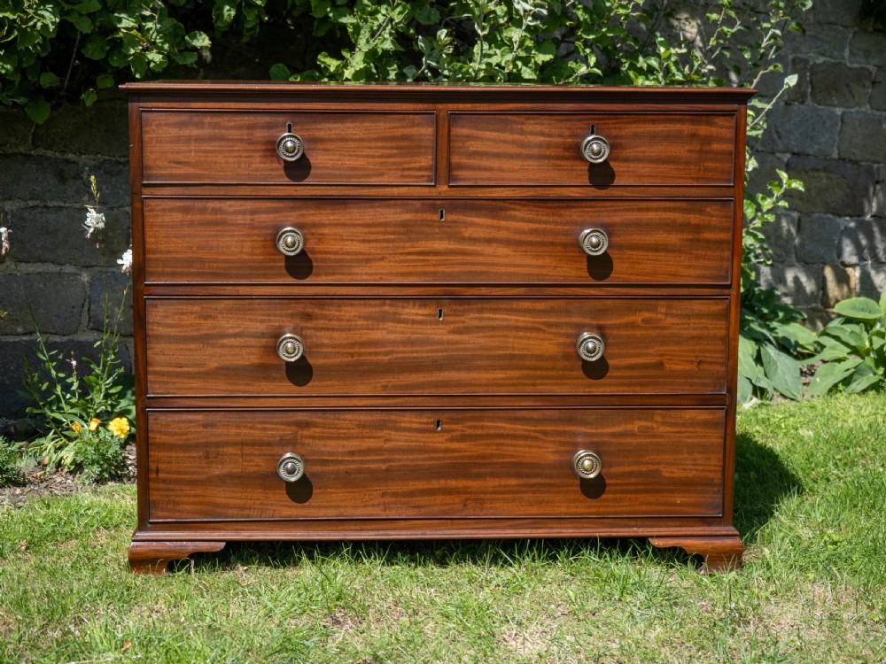 Georgian Mahogany Chest of Drawers with Ogee Feet C1800 View III