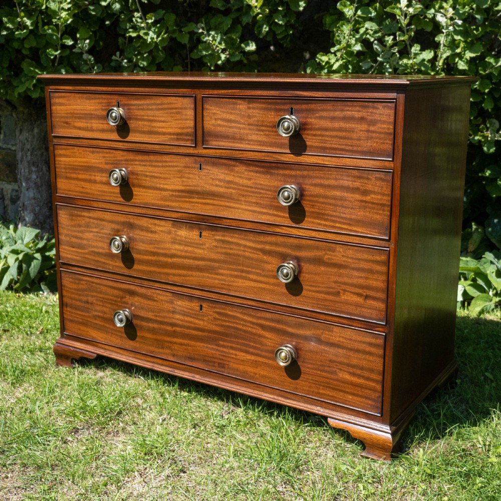 Georgian Mahogany Chest of Drawers with Ogee Feet C1800 View VI