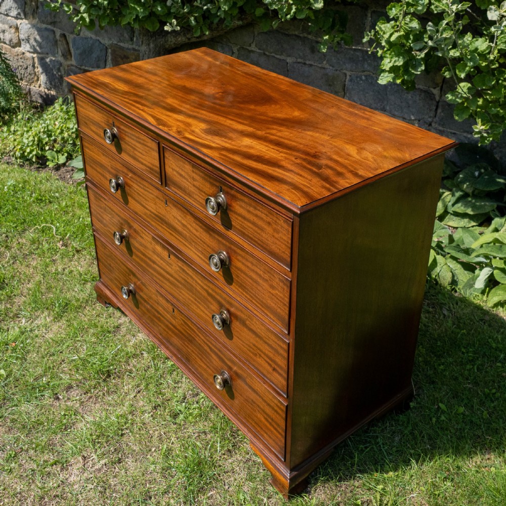 Georgian Mahogany Chest of Drawers with Ogee Feet C1800 View VII