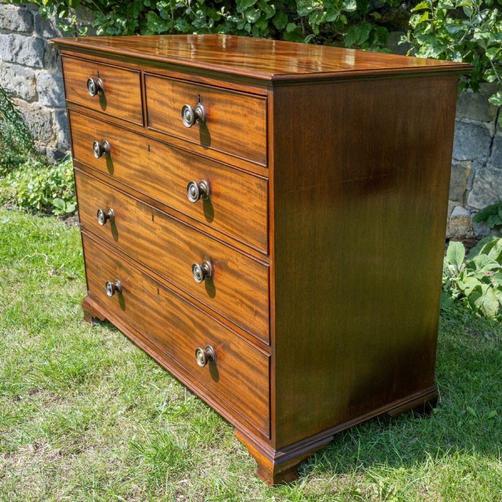 Georgian Mahogany Chest of Drawers with Ogee Feet C1800 View VIII