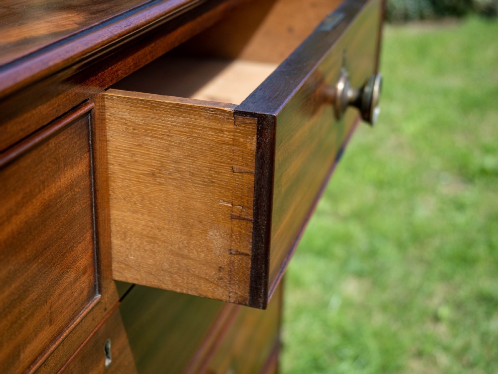Georgian Mahogany Chest of Drawers with Ogee Feet C1800 View XI
