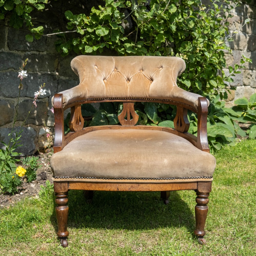 Victorian Oak Tub Armchair  View II