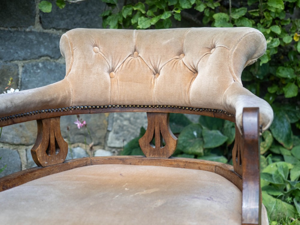 Victorian Oak Tub Armchair  View VI