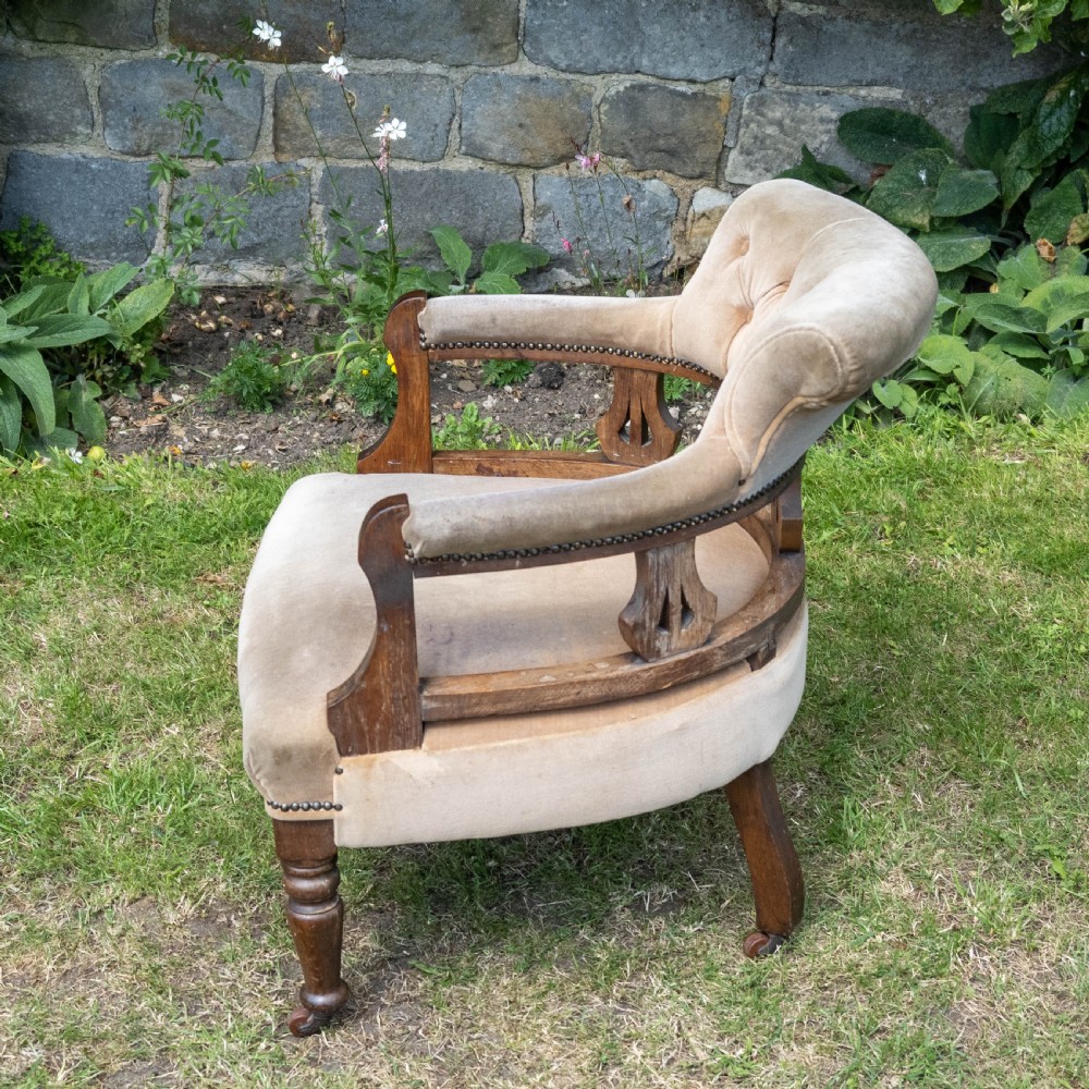 Victorian Oak Tub Armchair  View VIII