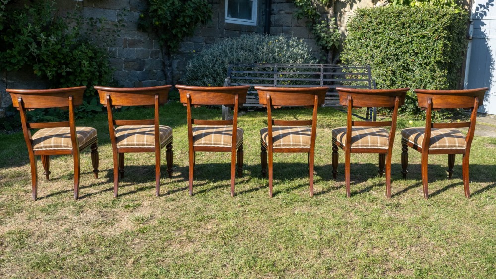 Set of 6 Regency Mahogany Upholstered Dining Chairs C1830 (William IV) View XI