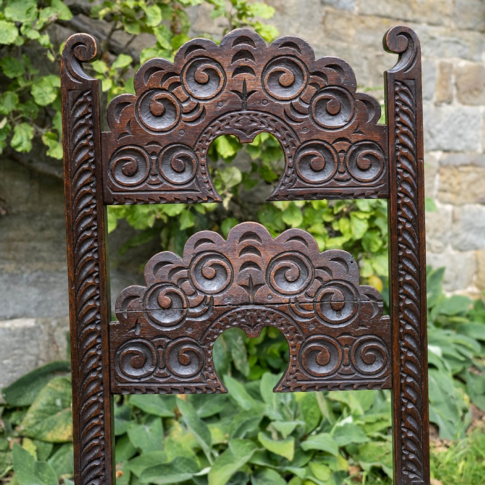 Late C17th Oak Yorkshire / Derbyshire Carved Chair (Jacobean Carolean) View IV