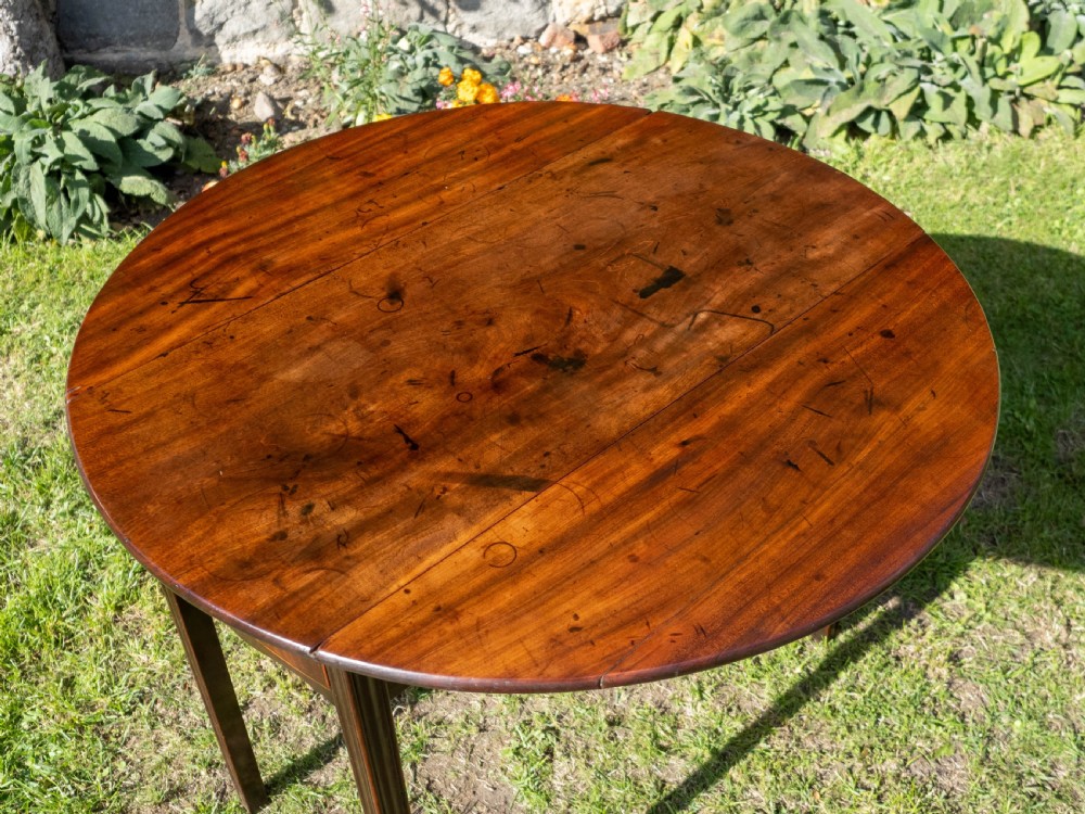 Georgian Mahogany Round Drop Leaf Table C1770 (George III) View VIII