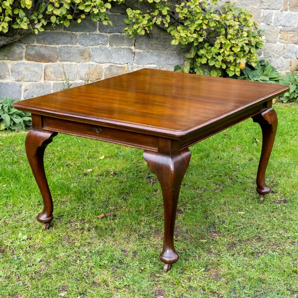 Victorian Mahogany 6ft Extending Dining Table with Joseph Fitter Mechanism & Queen Anne Legs View III