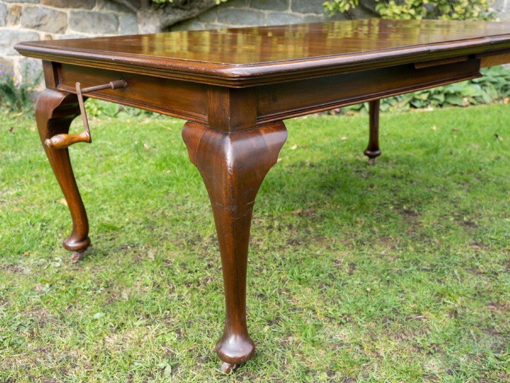 Victorian Mahogany 6ft Extending Dining Table with Joseph Fitter Mechanism & Queen Anne Legs View VIII
