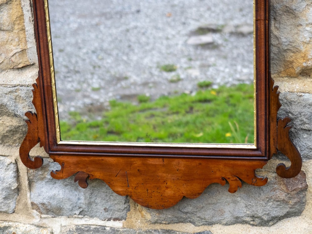 Georgian Mahogany Parcel Gilt Fretwork Wall Mirror View V