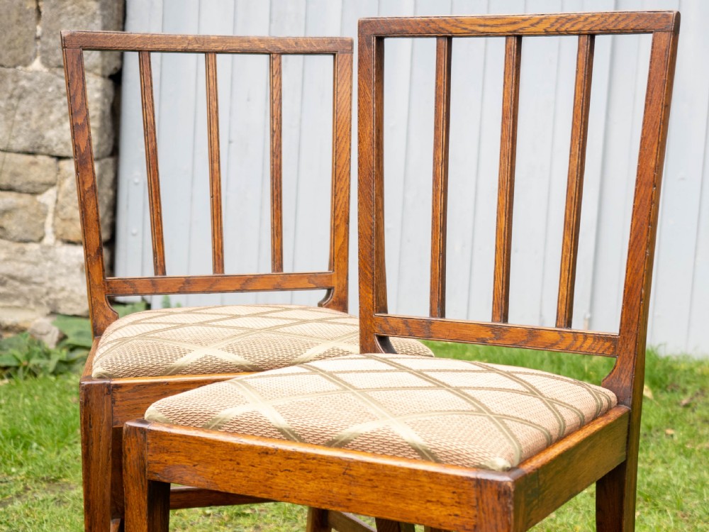 Elm Sheraton Country Vernacular Style Upholstered set of 6 Dining Chairs View IV